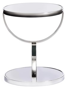 Кофейный столик GROTTO (mod. 9157) металл/дымчатое стекло, 42х42х50, хром в Барнауле - предосмотр 1