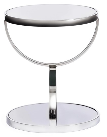 Кофейный столик GROTTO (mod. 9157) металл/дымчатое стекло, 42х42х50, хром в Барнауле - изображение 1