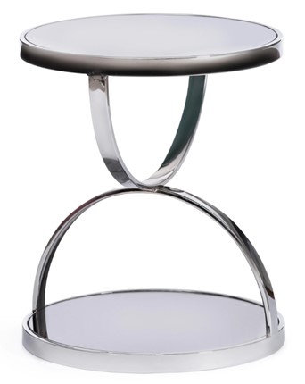 Кофейный столик GROTTO (mod. 9157) металл/дымчатое стекло, 42х42х50, хром в Барнауле - изображение