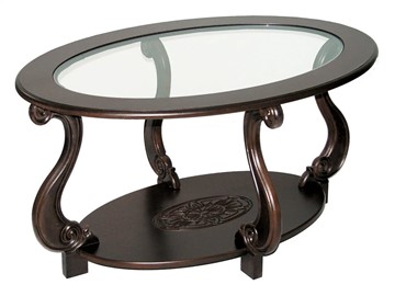Стеклянный столик в зал Овация-С, темно-коричневый в Барнауле
