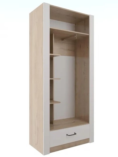 Шкаф гардеробный Ева 5 М1 дуб ирландский/белый матовый в Барнауле - изображение 1