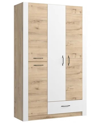 Шкаф гардеробный Ева 5 М2 дуб ирландский/белый матовый в Барнауле - изображение