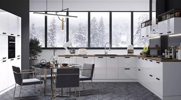 Модульная кухня Аляска, цвет Серый лед/Серый лед в Барнауле - предосмотр 2