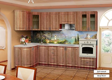 Модульная кухня Веста 1330х2800, цвет Дуб темный в Барнауле