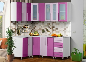 Угловая кухня Мыло 224 1800х1400, цвет Виолетта/Сирень в Барнауле