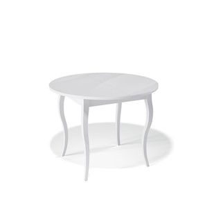 Стеклянный кухонный стол Kenner 1000С (Белый/Стекло белое глянец) в Барнауле