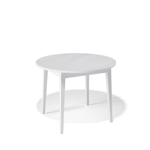 Стеклянный обеденный стол Kenner 1000M (Белый/Стекло белое сатин) в Барнауле