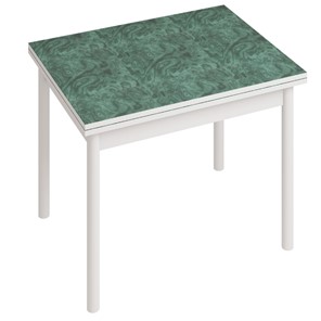 Обеденный стол СТ22, Белый/Зеленый мрамор в Барнауле