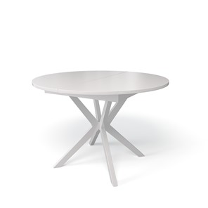 Обеденный круглый стол Kenner B1100 (Белый/Стекло белое сатин) в Барнауле