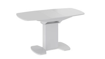Раздвижной стол Портофино (СМ(ТД)-105.01.11(1)), цвет  Белый глянец/Стекло белое в Барнауле - предосмотр 2