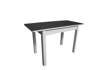 Кухонный стол раскладной Айсберг-2СТ белое/черное/прямые массив в Барнауле - предосмотр 1