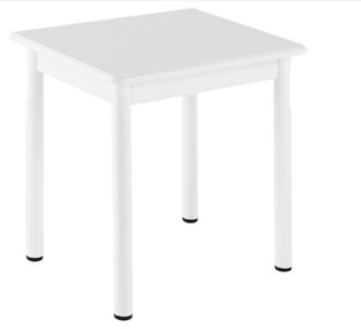Кухонный пристенный стол СПА-01 МДФ, белый МДФ/белое дерево/36 прямые трубки белый в Барнауле