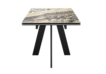 Обеденный раздвижной стол DikLine SKM120 Керамика Amadeus/подстолье черное/опоры черные в Барнауле - предосмотр 5