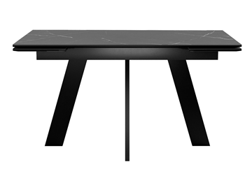 Раздвижной стол DikLine SKM140 Керамика Черный мрамор/подстолье черное/опоры черные (2 уп.) в Барнауле