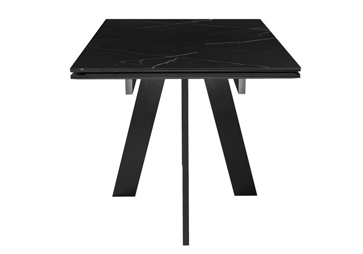 Стол раздвижной DikLine SKM140 Керамика Черный мрамор/подстолье черное/опоры черные (2 уп.) в Барнауле - изображение 1
