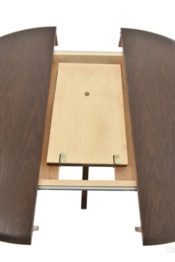 Кухонный раскладной стол Фабрицио-1 исп. Круг 1000, Тон 9 (Морилка/Эмаль) в Барнауле - изображение 6