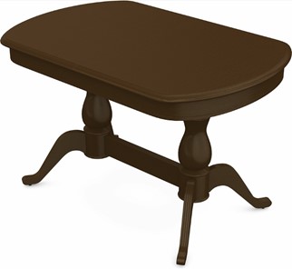 Обеденный раздвижной стол Фабрицио-2 исп. Мыло 1200, Тон 4 Покраска + патина с прорисовкой (на столешнице) в Барнауле