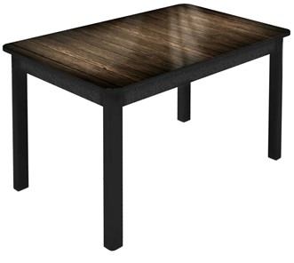 Кухонный раздвижной стол Гамбург Мини, ноги метал. крашеные №23 (Exclusive h125/черный) в Барнауле
