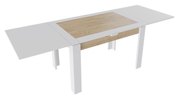 Кухонный стол раздвижной Хьюстон тип 4 (Белый/Дуб Крафт золотой) в Барнауле - предосмотр 1