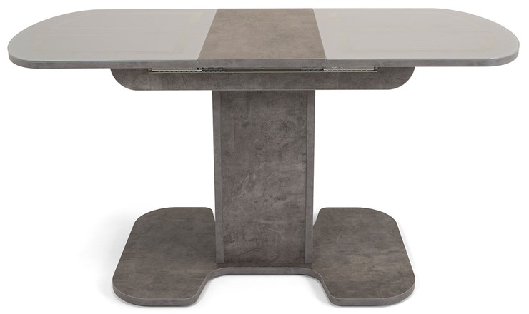 Кухонный раскладной стол Киото-1 (ноги серый камень, серебро/серый камень) в Барнауле - изображение 3