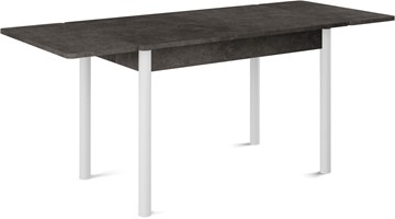Кухонный раздвижной стол Милан-2 EVO, ноги белые, серый камень в Барнауле - предосмотр 1