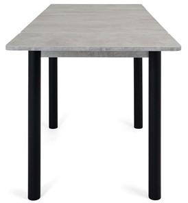 Кухонный стол раскладной Милан-2 EVO, ноги черные, светлый цемент в Барнауле - предосмотр 1