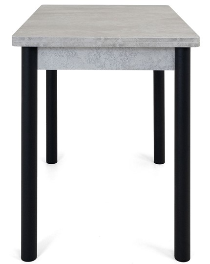 Кухонный стол раскладной Милан-2 EVO, ноги черные, светлый цемент в Барнауле - изображение 2