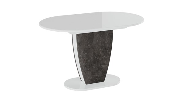 Стол раздвижной Монреаль тип 1 (Белый глянец/Моод темный) в Барнауле - изображение