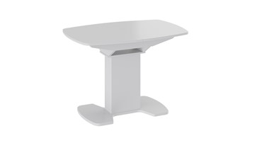 Раздвижной стол Портофино (СМ(ТД)-105.01.11(1)), цвет  Белый глянец/Стекло белое в Барнауле