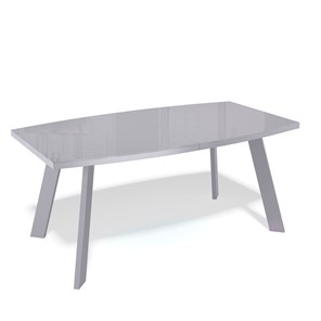 Кухонный стол раскладной SL1600 (серый/стекло серое глянец) в Барнауле