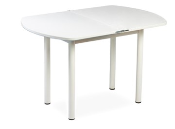Кухонный стол раздвижной СПГ-02 СТФ, белый/фотопечать сдоба/прямые трубки крашеные белый в Барнауле - предосмотр 1
