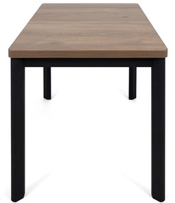 Кухонный стол раскладной Токио-2L (ноги металлические черные, дуб табако) в Барнауле - предосмотр 2