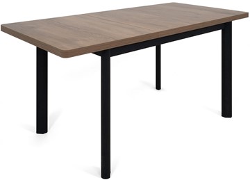 Кухонный стол раскладной Токио-2L (ноги металлические черные, дуб табако) в Барнауле - предосмотр 3