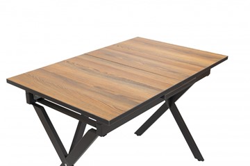 Обеденный раздвижной стол Стайл № 11 (1100/1500*700 мм.) столешница пластик, форма Флан, с механизмом бабочка в Барнауле - предосмотр 1
