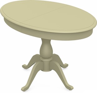 Кухонный стол раздвижной Фабрицио-1 исп. Эллипс, Тон 10 Покраска + патина с прорисовкой (на столешнице) в Барнауле