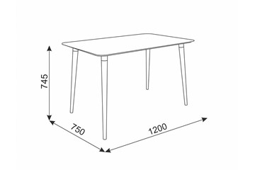 Кухонный стол Сканди 1, серый/венге в Барнауле - предосмотр 1
