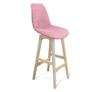 Барный стул SHT-ST29-С22 / SHT-S65-1 (розовый зефир/прозрачный лак) в Барнауле