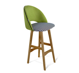 Барный стул SHT-ST34-3 / SHT-S65 (оливковый/гусиная лапка/светлый орех) в Барнауле