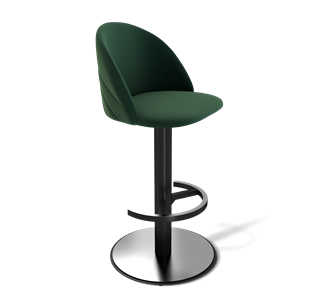 Барный стул SHT-ST35-2 / SHT-S137 (лиственно-зеленый/стальной/черный муар) в Барнауле