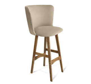 Барный стул SHT-ST36 / SHT-S65 (ванильный крем/дуб брашированный коричневый) в Барнауле