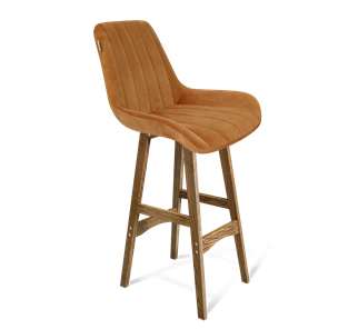 Барный стул SHT-ST37 / SHT-S65 (горчичный/дуб брашированный коричневый) в Барнауле