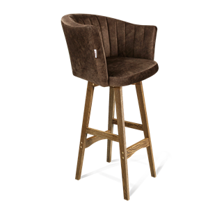 Барный стул SHT-ST42-1 / SHT-S65 (кофейный трюфель/дуб брашированный коричневый) в Барнауле - предосмотр