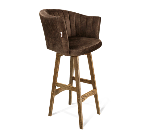 Барный стул SHT-ST42-1 / SHT-S65 (кофейный трюфель/дуб брашированный коричневый) в Барнауле - изображение