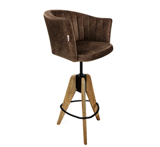 Барный стул SHT-ST42-1 / SHT-S92 (кофейный трюфель/браш.коричневый/черный муар) в Барнауле