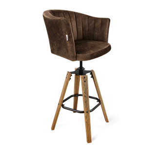 Барный стул SHT-ST42-1 / SHT-S93 (кофейный трюфель/браш.коричневый/черный муар) в Барнауле - предосмотр