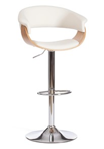 Барный стул VIMTA (mod.4021S) белый/натуральный/хром арт.13660 в Барнауле
