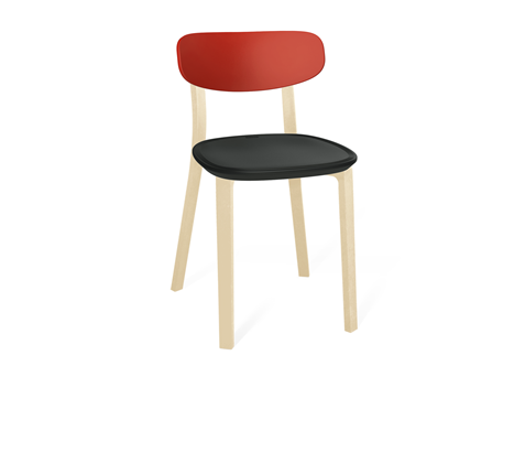 Кухонный стул SHT-ST85-2/SB85-2/S85 (красный/черный/бежевый ral1013) в Барнауле - изображение