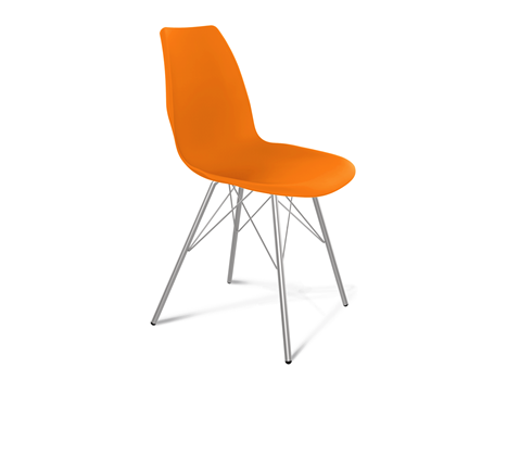 Кухонный стул SHT-ST29/S37 (оранжевый ral2003/хром лак) в Барнауле - изображение