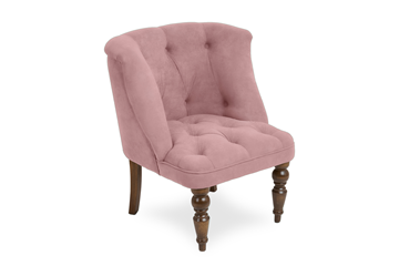 Кресло Бриджит розовый ножки коричневые в Барнауле