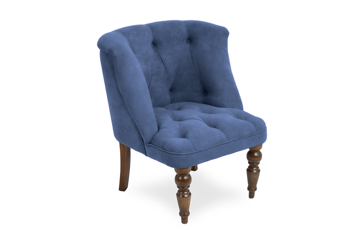 Кресло Бриджит синий ножки коричневые в Барнауле - изображение 1